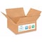 Idl Packaging 10 in x 10 in x 4 in Shipping Box, Kraft, Corrugate, Single Wall, 200#, 5 PK B-10104-5 - alternate 1